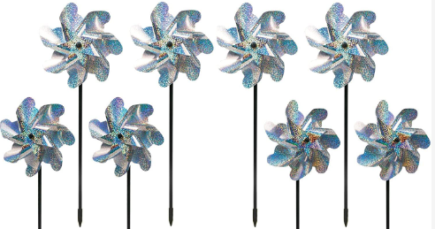 Photo 1 of ****MISSING PIECES**** 
BIRD BLINDER Premium Repellent PinWheels – Sparkly Holographic Pin Wheel 