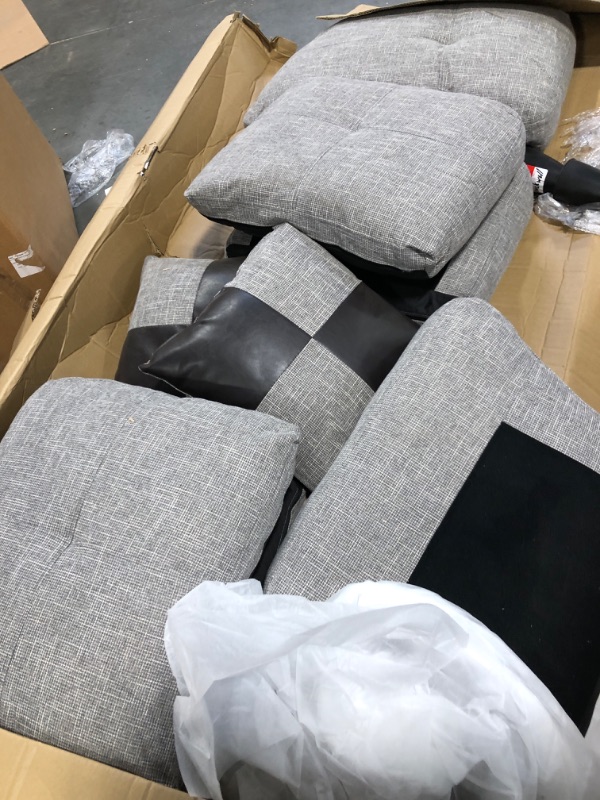 Photo 3 of *********Just the back pillows **********
Lifestyle Furniture Sectional Couches for Living Room 3Pcs Set, Grey (Left Facing, LS118A) left hand facing Grey-1