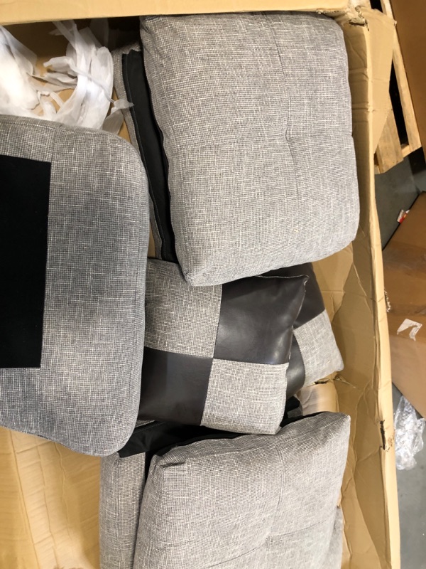 Photo 4 of *********Just the back pillows **********
Lifestyle Furniture Sectional Couches for Living Room 3Pcs Set, Grey (Left Facing, LS118A) left hand facing Grey-1