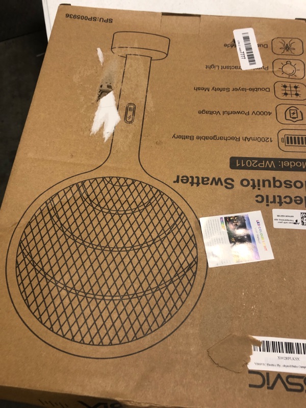 Photo 1 of Handheld Bug Zapper Racket Cordless Fly Swatter Electric - Mosquito Zapper with UV Trap & Mosquito Bait, 15° Tilt Fly Zapper Rechargeable for Indoor & Outdoor. E2