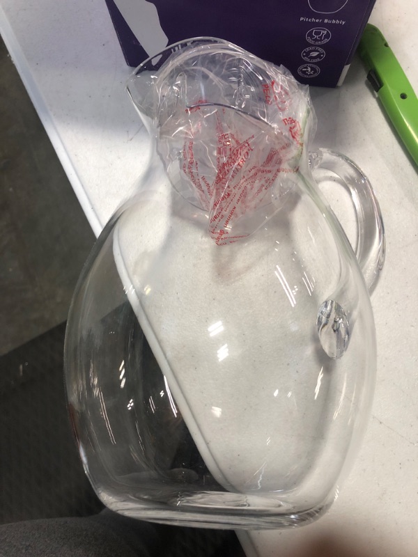 Photo 3 of Amazing Abby - Bubbly - Acrylic Pitcher (72 oz), Clear Plastic Water Pitcher with Lid, Fridge Jug, BPA-Free, Shatter-Proof, Great for Iced Tea, Sangria, Lemonade, Juice, Milk, and More