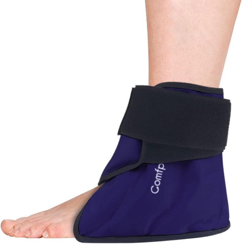 Photo 1 of Ankle Ice Pack Wrap Heel Ice Pack for Pain Relief, Foot Ice Pack Wrap for Plantar Fasciitis, Hot Cold Therapy for Achilles Tendonitis, Ankle Sprain, Swelling Foot, Heel Spur