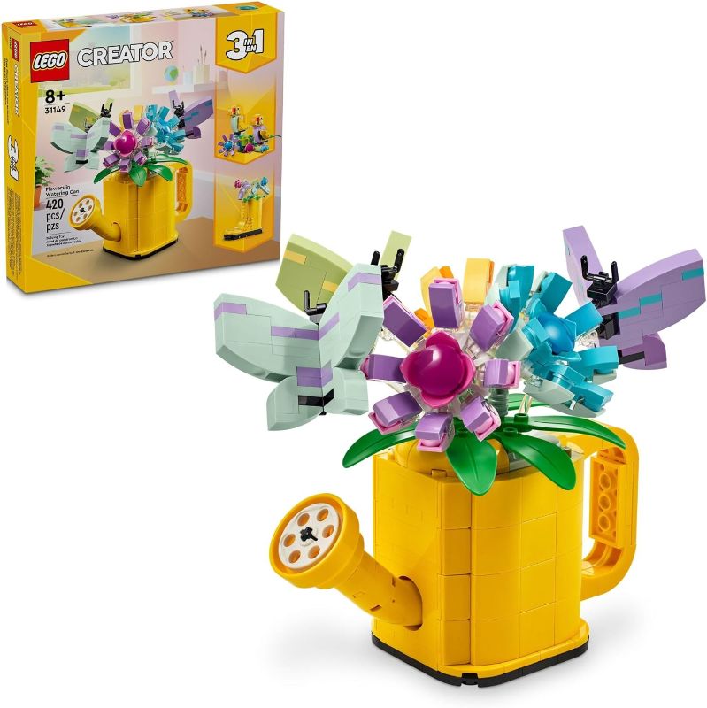 Photo 1 of ****Factory sealed*****
LEGO Creator 3 in 1 Flowers in Watering Can Building Toy, Transforms from Watering Can to Rain Boot to 2 Birds on a Perch, Fun Animal Toy for Kids, Birthday and Nature Toy for Girls and Boys, 31149