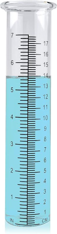 Photo 1 of 7" Capacity Rain Gauge Replacement Tube Glass, 8.27 Inches x 2 Inches Rain Gauge for Yard Garden Outdoor (1Pcs)