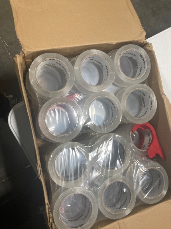 Photo 1 of KAMOTA Clear Packing Tape, 36 Rolls Heavy Duty Packaging Tape for Shipping Packaging Moving Sealing, 1.88 inches Wide, 65 Yards Per Roll, Total 2340 Yards with 4 Dispensers