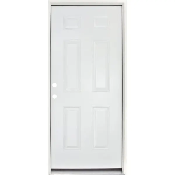 Photo 1 of 36x80" 6-Panel Steel Prehung Right Hand Door
