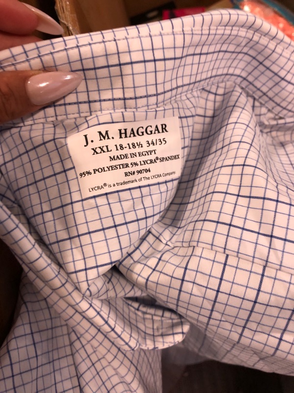 Photo 2 of HAGGAR Premium Performance Dress Check Shirt XXL