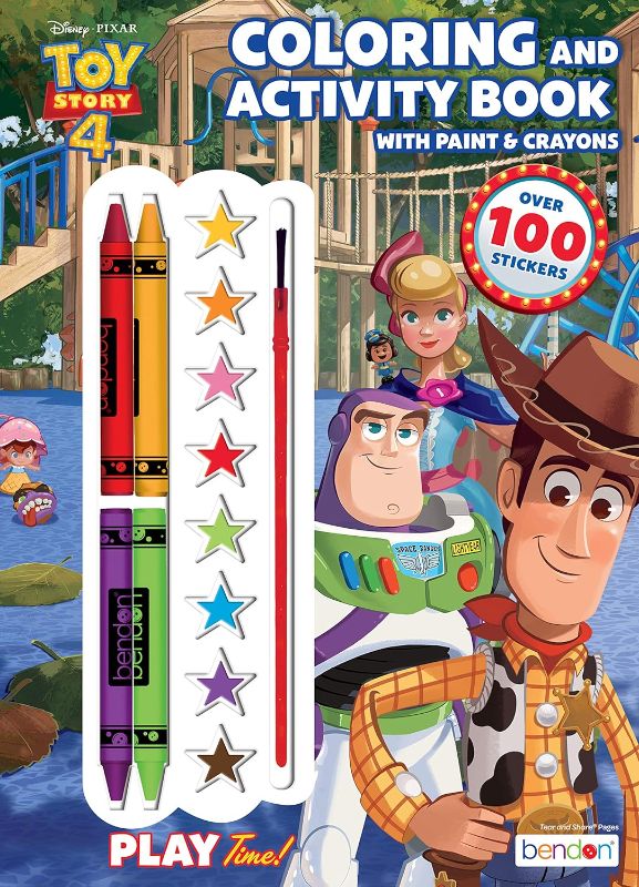 Photo 1 of Disney Toy Story 4 Official Coloring Book with Paints and Crayons, Multicolor
