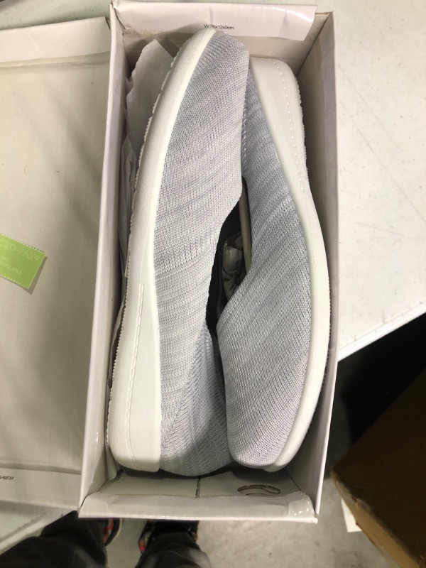 Photo 3 of hash bubbie Women's Slip on Shoes Comfortable Flats Shoes Dress Shoes Tennis Shoes Work Nurse Casual Sneakers 8 Light Grey
