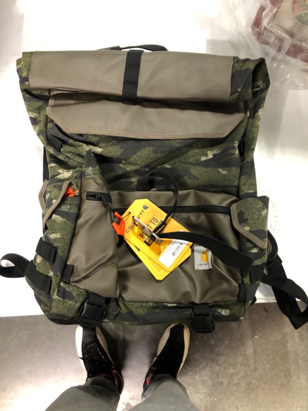 Photo 2 of Carhartt Nylon Roll Top, Heavy-Duty Water-Resistant Backpack, Blind Fatigue Camo, One Size One Size Blind Fatigue Camo