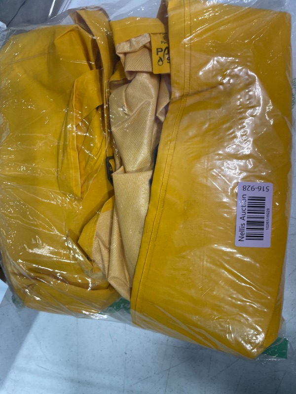 Photo 2 of ***AS IS NO RETURNS**Flame Resistant Waterproof Bib Pants - PVC/Polyester/PVC - Yellow - 5XL, SOME STAINS
