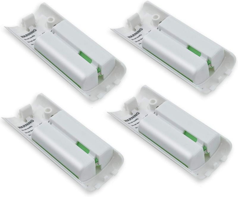 Photo 1 of 4-Pack Rechargeable Battery Packs for Wii and Wii U Remote Controller,High-Capacity Ni-MH Battery(2800mAh) Replacement for Nintendo Wii Remote Charging Station(Charger not Included)
