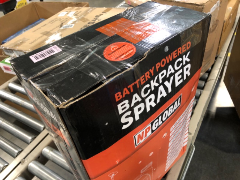 Photo 1 of 4.2 Gallon Battery Powered Backpack Sprayer - 8 Nozzles, 240ml Measuring Bottle, 100PSI Cutoff Pressure, Long Battery Life, Wide Mouth, High-Pressure Spray Hose, Trigger Lock, Pressure Knob Controller