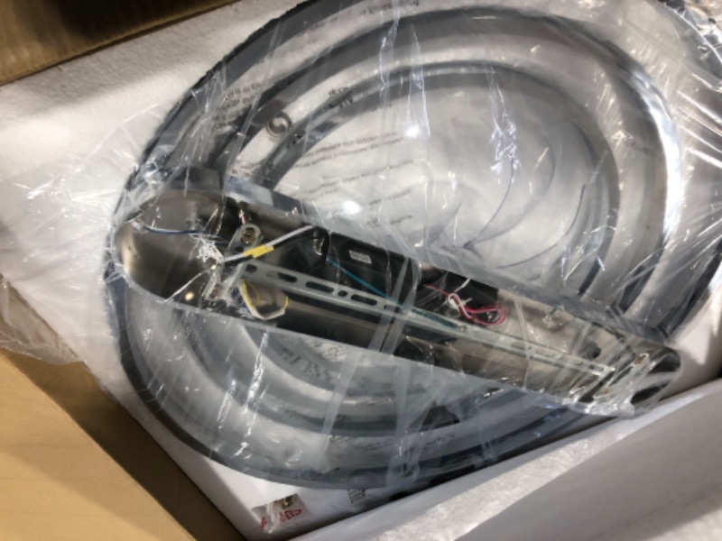 Photo 1 of Ceiling Fans with Lights, 24" Modern Flush Mount Ceiling Fan with Lights, Shape-Changeable Low Profile Ceiling Fan with Light for Bedroom,Kids Room Chrome Silver