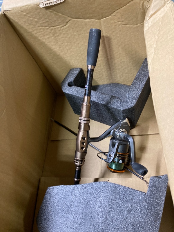 Photo 1 of Portable Fishing Rod Durable Carbon Fishing Rod Compact Fishing Rod for Hiking for Outdoor 2.4, Carbon fishing rod