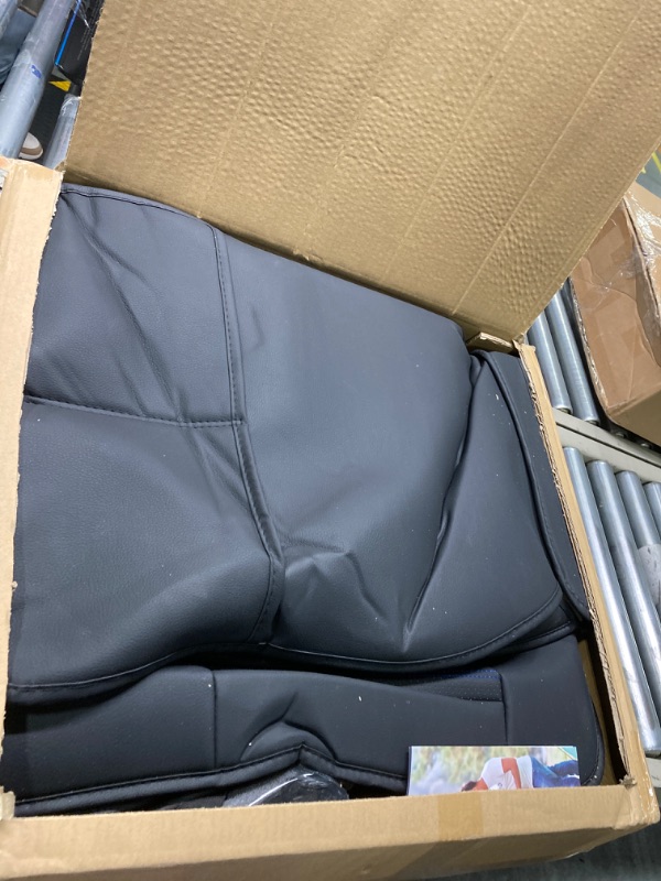 Photo 1 of LINGVIDO Leather Car Seat Covers,Breathable and Waterproof Faux Leather Automotive Seat Covers for Cars SUV Truck Sedan,Universal Anti-Slip Driver Seat Cover with Backrest (Full Seat, Blue+Black) Blue+Black 5 Sets Full Seat