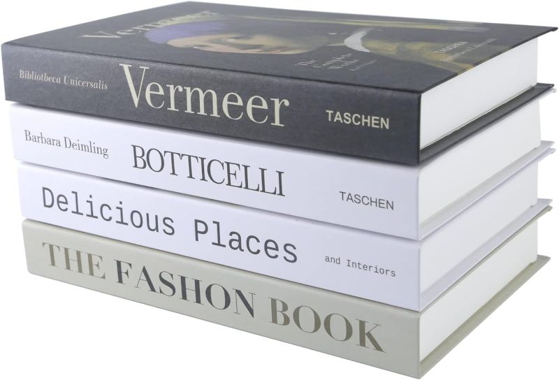 Photo 1 of **DECORATION BOOKS** 4 Pcs Decorative Books for Home décor,Black and whiteshelf Decor Accents Library décor for Home Sweet Stacked Books **DECORATION BOOKS**