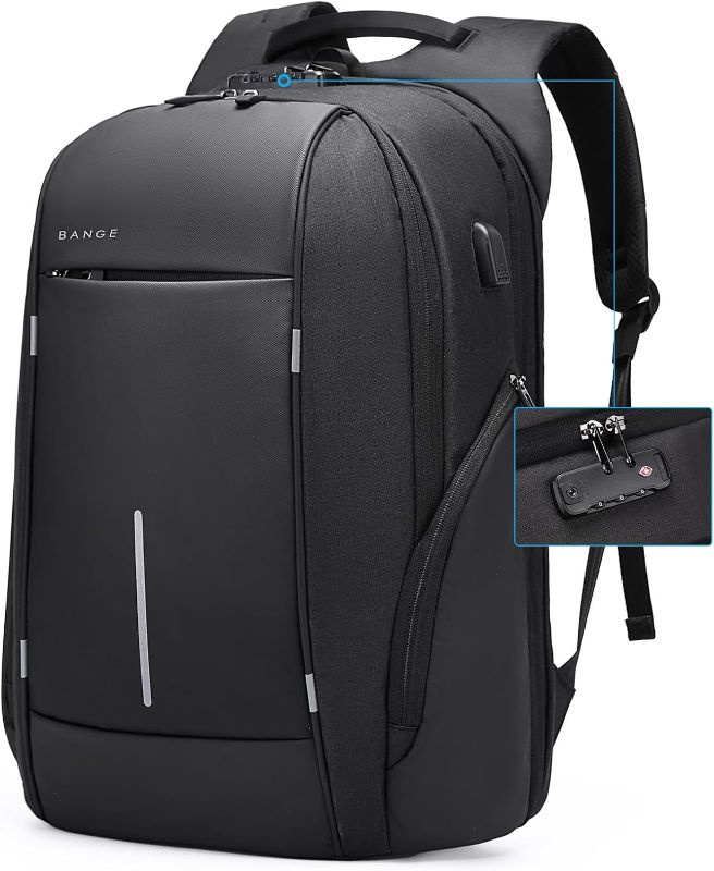Photo 1 of BANGE Business Smart Backpack Waterproof fit 15.6 Inch Laptop Backpack,Fight App Durable Backpack suitable as overnight,daily and travel backpack