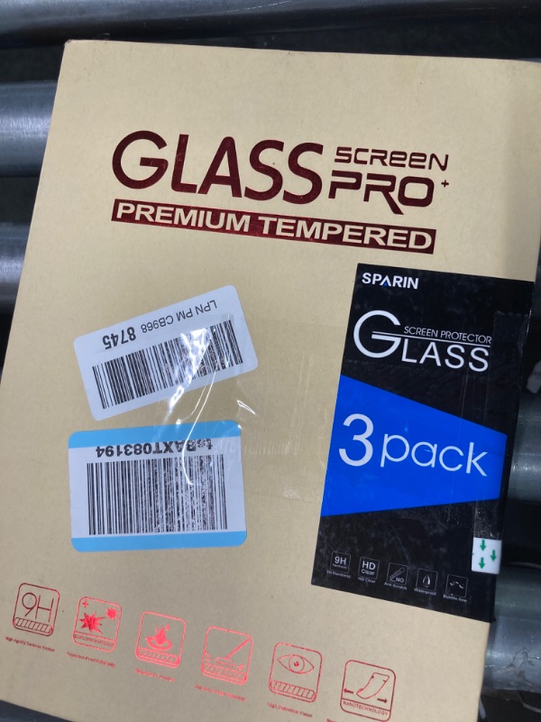 Photo 4 of [3-Pack] SPARIN Screen protector Compatible with Samsung Galaxy Tab A7 10.4 Inch (SM-T500 SM-T505 SM-T507), 9H Hardness Tempered Glass/Anti-Scratch/High Definition