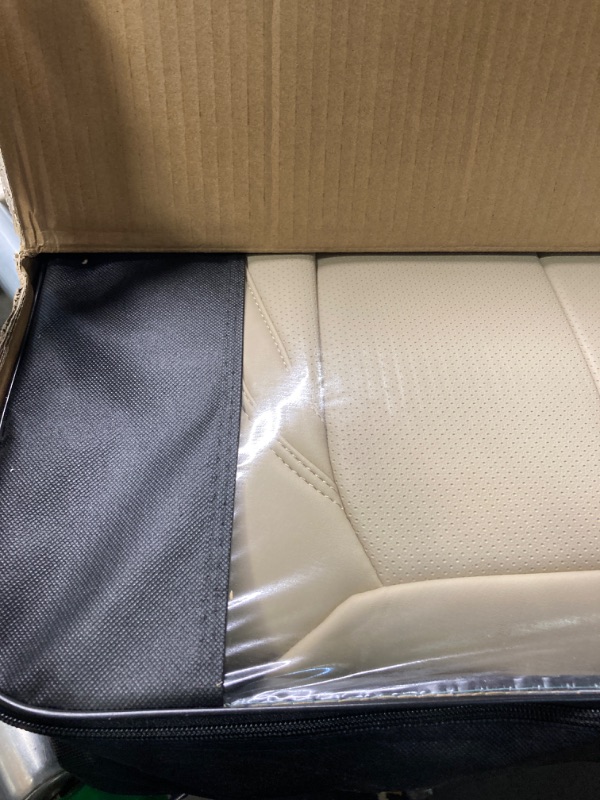 Photo 2 of Coverado Front Seat Covers 2 Pieces, Waterproof Nappa Leather Auto Seat Protectors, Universal Fit for Most Sedans SUV Pick-up Truck, Beige Beige FrontPair