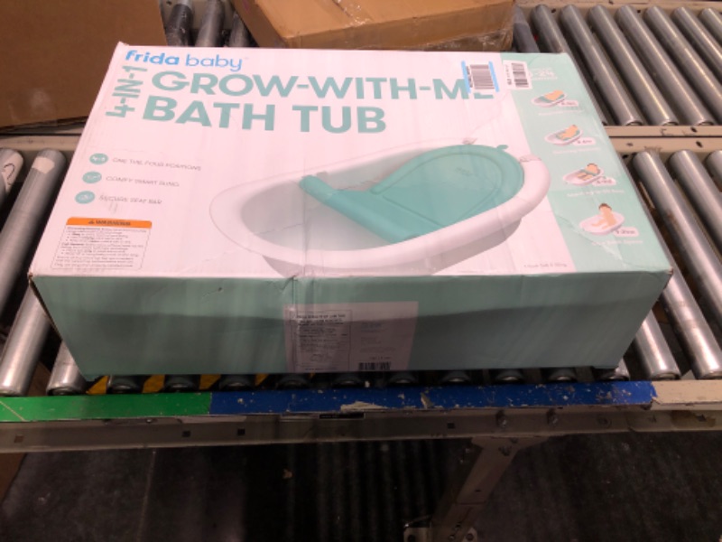 Photo 2 of 4-in-1 Grow-with-Me Bath Tub by Frida Baby Transforms Infant Bathtub to Toddler Bath Seat with Backrest for Assisted Sitting in Tub