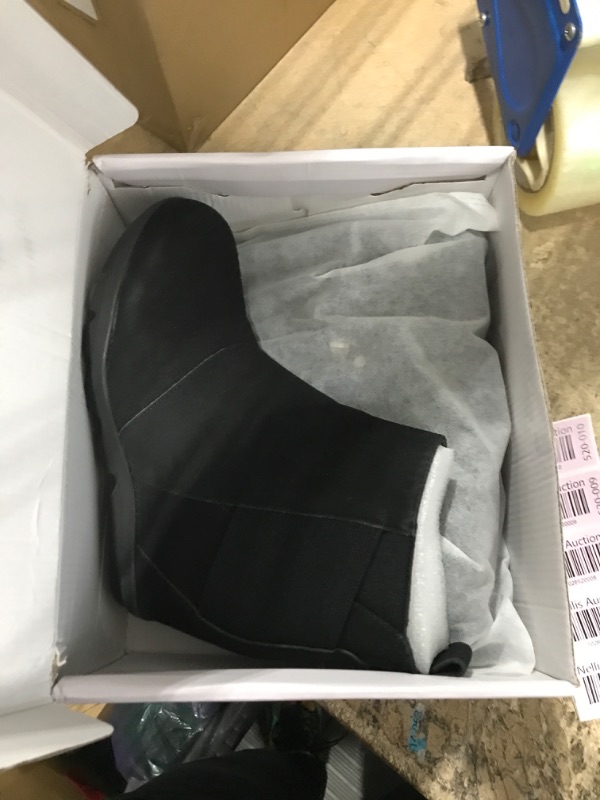 Photo 2 of **READ NOTES BELOW**Athlefit Women's Wedge Boots Comfortable Ankle Wedge Booties 8 Black