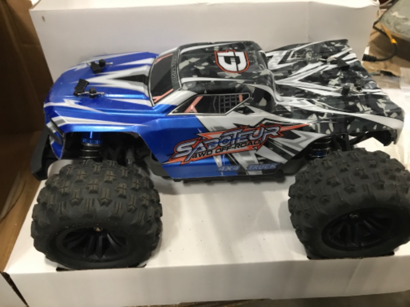 Photo 3 of DEERC H16E Brushless Racing RC Truck,Max 70kph,1:16 4X4 RTR Fast Hobby RC Cars for Adults & Boys,All Terrains RC Monster Truck,Off Road Electric Vehicle Gift,2 Li-po Batteries