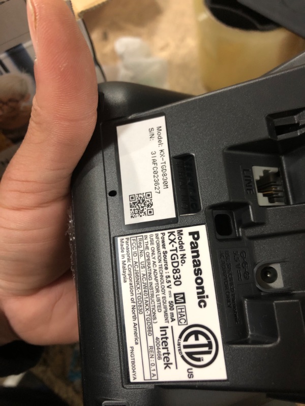 Photo 3 of Panasonic Cordless Phone with Call Block and Answering Machine, Expandable System with 1 Handset - KX-TGD830M (Metallic Black)