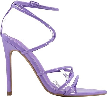 Photo 1 of Cape Robbin ADA Nude Super Strappy Pointy Open Toe Ankle Strap Stiletto Heel
