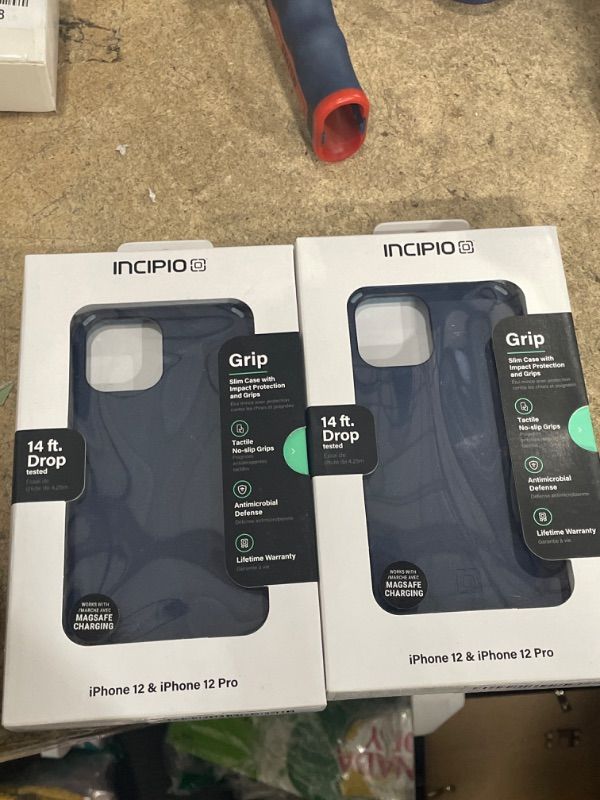 Photo 2 of (Bundle of 2/ NO RETURNS) Incipio Grip Case Compatible with iPhone 12 Pro Max - Insignia Blue