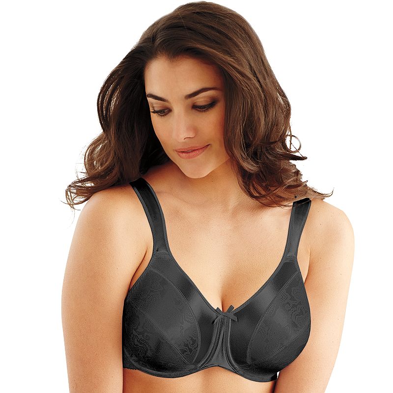 Photo 1 of Bali Women's Satin Tracings Minimizer Underwire Bra in Black (3562) | Size 38G 