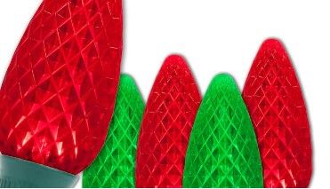 Photo 1 of 25-Count 24.5-ft Red/Green LED Plug-In Christmas String Lights
