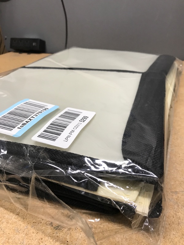 Photo 1 of Valease 2 Pack Large Linen Fabric Collapsible Storage Bins with Lid and Handles, Washable Storage Box Baskets Cube with Removable Divider for Bedroom,Closet,Office,Living Room,Nursery (Black, Large) Black Large