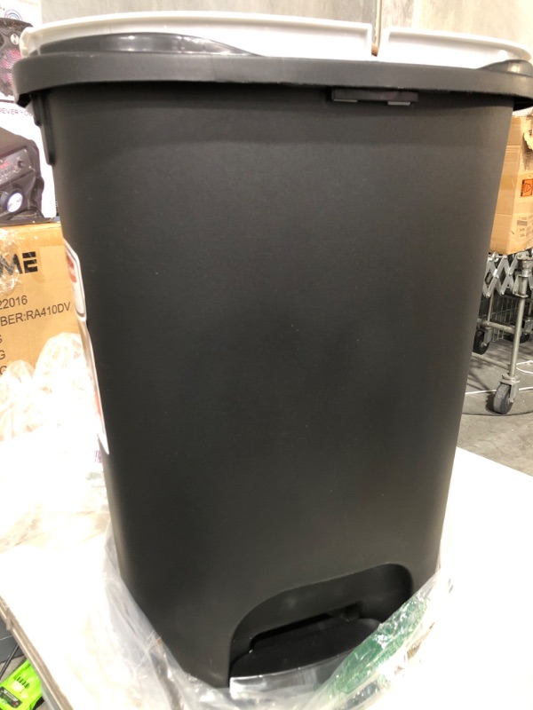 Photo 2 of * see clerk notes *
Rubbermaid Classic 13 Gallon Step-On Trash Can with Lid, Black Waste Bin