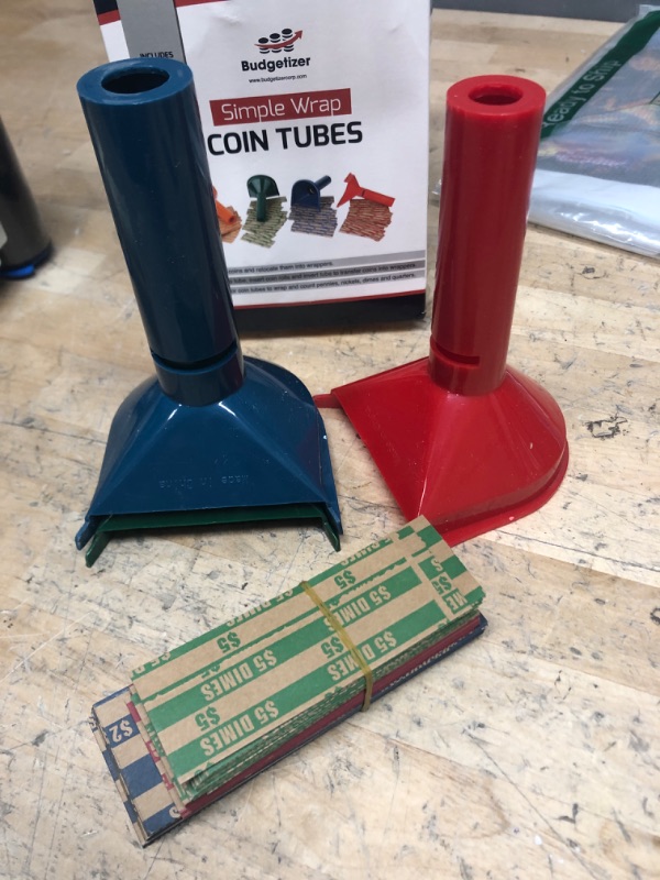 Photo 2 of Coin Counters and Coin Sorters Tube with Coin Sorter Tray Bundled with Assorted Coin Roll Wrappers for Quarters, Nickels, Dimes and Pennies