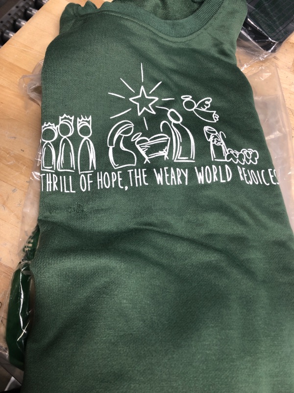 Photo 2 of A Thrill of Hope Nativity Sweatshirt, Christian Christmas Sweatshirt, Christmas Nativity Scene Sweater, Religious Christmas Gift, True Story
