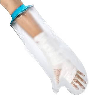 Photo 1 of Cast Covers for Shower Arm Kids Waterproof Soft Comfortable Watertight Seal to Keep Wounds Dry,Child Bath Bandage Protector Covers Broken Hand,Wrist, Finger,Elbow Reuseable S-17.5 Inch