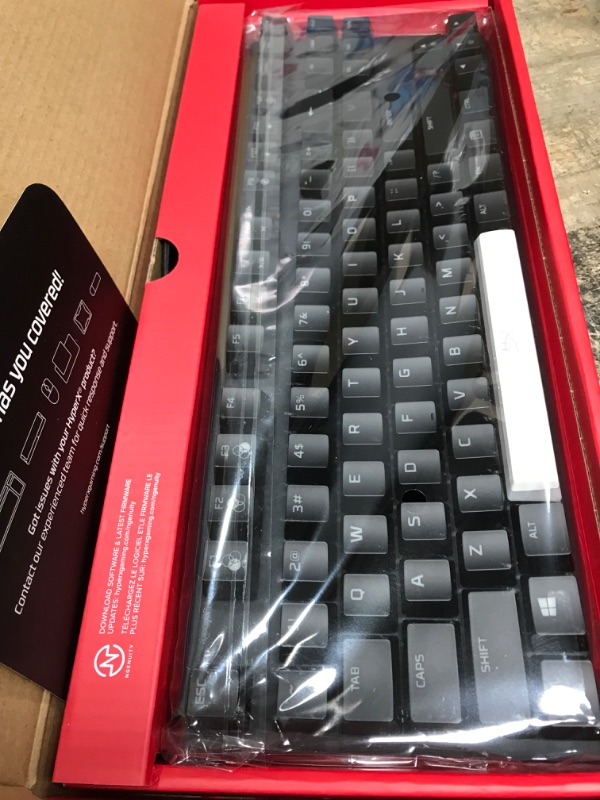 Photo 2 of HyperX Alloy Origins Core - Tenkeyless Mechanical Gaming Keyboard, Software Controlled Light & Macro Customization, Compact Form Factor, RGB LED Backlit, Linear HyperX Red Switch Black TKL HyperX Red Keyboard