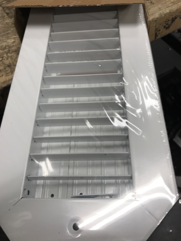 Photo 2 of 14"w x 10"h Adjustable AIR Supply Diffuser - HVAC Vent Cover Sidewall or Ceiling - Grille Register - High Airflow - Black [Outer Dimensions: 15.75"w X 11.75"h]