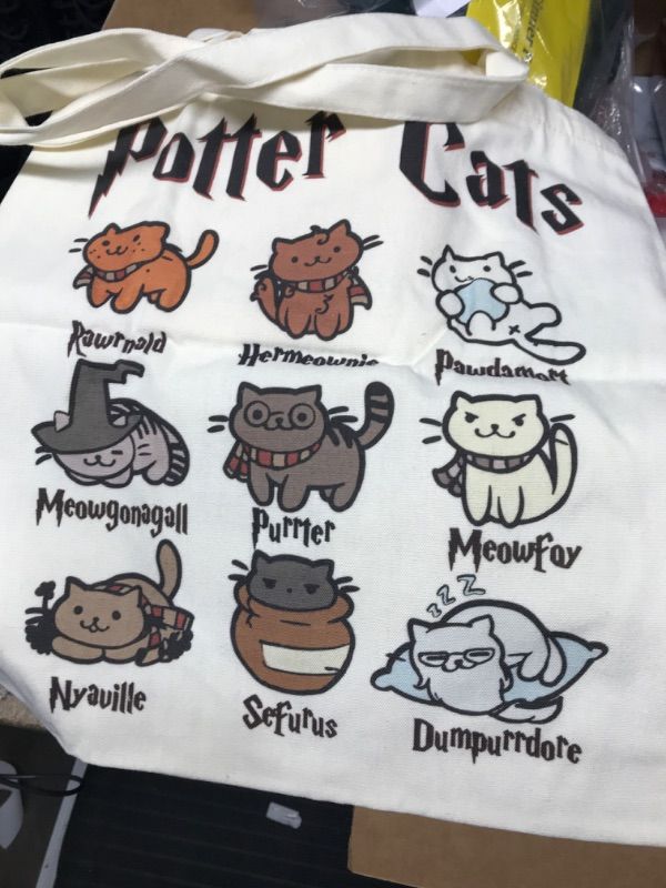 Photo 1 of AUSVKAI CANVAS POTTER CATS TOTE BAG 