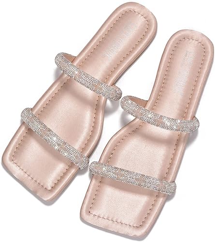 Photo 1 of CAPE ROBBIN BENJI SANDALS RHINESTONE NUDE SIZE 8 