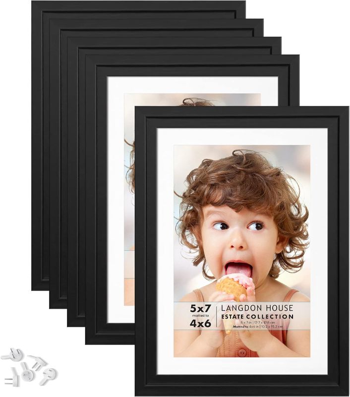 Photo 1 of 5X7 PICTURE FRAME OR TABLE TOP 5PK 