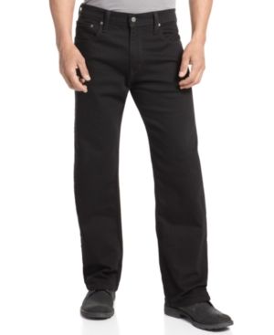Photo 1 of Men's Levi's 569 Stretch Loose-Fit Straight-Leg Jeans, Size: 38X30, Black