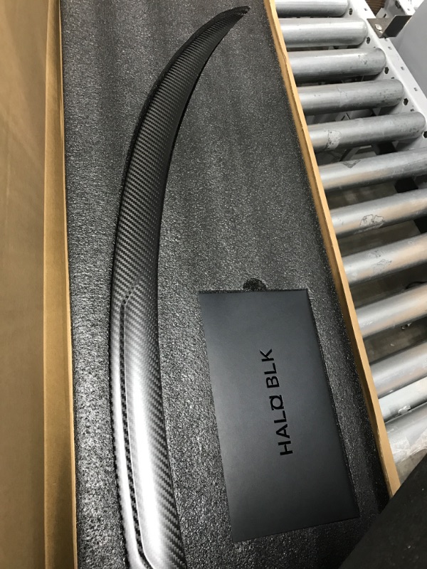 Photo 2 of HALOBLK Performance Carbon Fiber Spoiler for Tesla Model 3, Ultralight Genuine Carbon Fiber Rear Spoiler (Matte Finish)