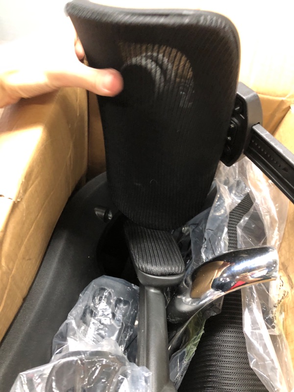 Photo 1 of Panana Ergonomic Office Chair High Back Mesh Back Adjustable Headrest Flip-up Padded Armrest Swivel Rolling Desk Chair (Black)