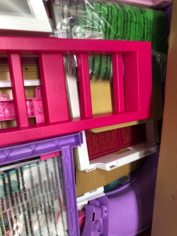 Photo 3 of Barbie DreamHouse Dollhouse with 70+ Accessories, Working Elevator & Slide, Transforming Furniture, Lights & Sounds Wheelchair Accessible Elevator