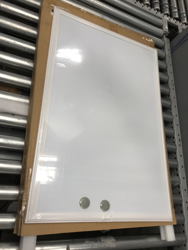 Photo 2 of U Brands Farmhouse Dry Erase Board with White Frame, Office Supplies, Includes Magnets, 20” x 30”
