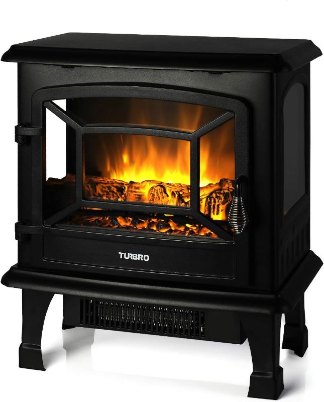 Photo 1 of ***see notes***TURBRO Suburbs 20 in. Electric Fireplace Infrared Heater with Crackling Sound, Freestanding Fireplace Stove with Realistic Flame Effect, CSA Certified, Overheating Protection, Easy to Assemble, 1400W 20 in. w/ Sound