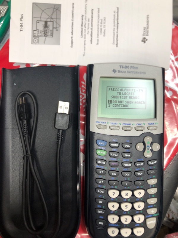 Photo 2 of Texas Instruments TI-84 Plus Graphing Calculator 8 Line(s) - 16 Character(s) - Battery Powered - Black, 1 Each