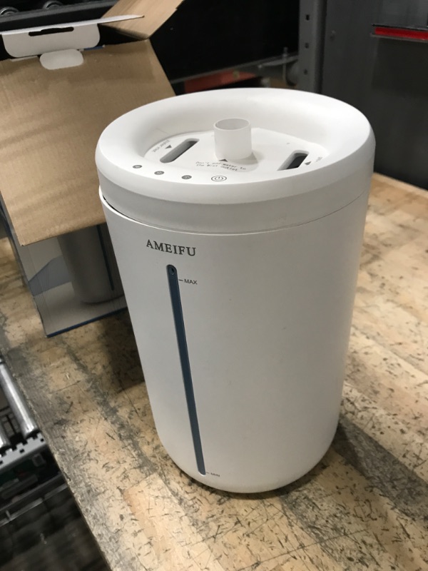 Photo 2 of 4.5L Humidifiers for Large Room Bedroom, AMEIFU Top Fill Humidifier, Quiet Cool Mist Humidifiers for Home,Pets, Baby, Plants, 40 Hours Run Time, Easy to Clean, Optional Blue Nightlight, Auto Shut OFF Off-white